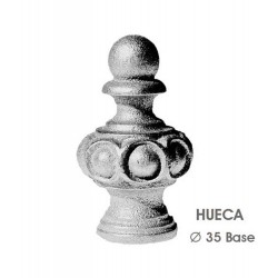 Remate de Hierro Fundido Hueca Ø35mm Ref.09200
