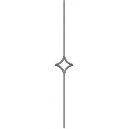 balaustre de hierro forjado ornamental de rombo diagonal 01056.12