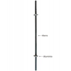 Balaustre hierro y aluminio ▢16mm.Ref.11299