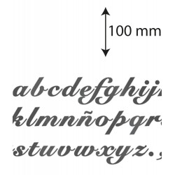 Letras minúsculas "Snell" 100mm. Ref. 19471