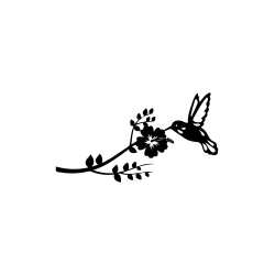 Figura de Hierro Silueta Colibrí Ref. C108
