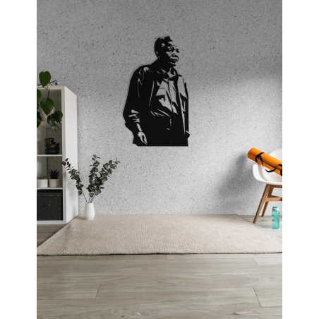 Silueta de Nelson Mandela para decoración de hierro espesor 3 mm