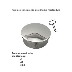 Tapón Acero Inoxidable Brillo Ref.13086.15/Ø43 |...