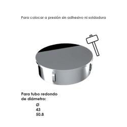 Tapón Acero Inoxidable Satinado Ref.13086.15-ST/Ø43 |...