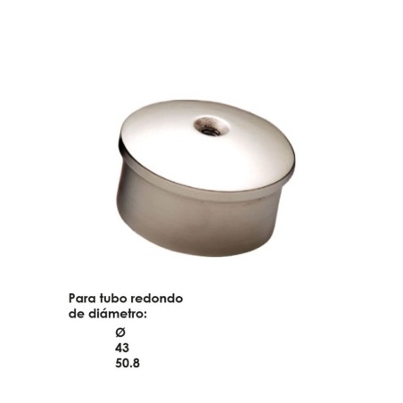 Tapón Acero Inoxidable Brillo Ref.13087/Ø43 | Ref.13088/Ø50.8