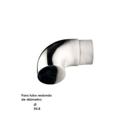 Codo Acero Inoxidable Satinado Ref.13093-ST/Ø50.8