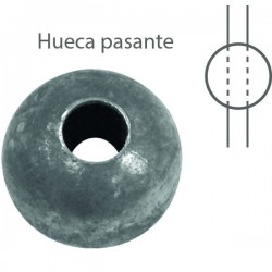 Bola de Hierro Forjado Hueca y Pasante Ø14mm Ref.07166.10...